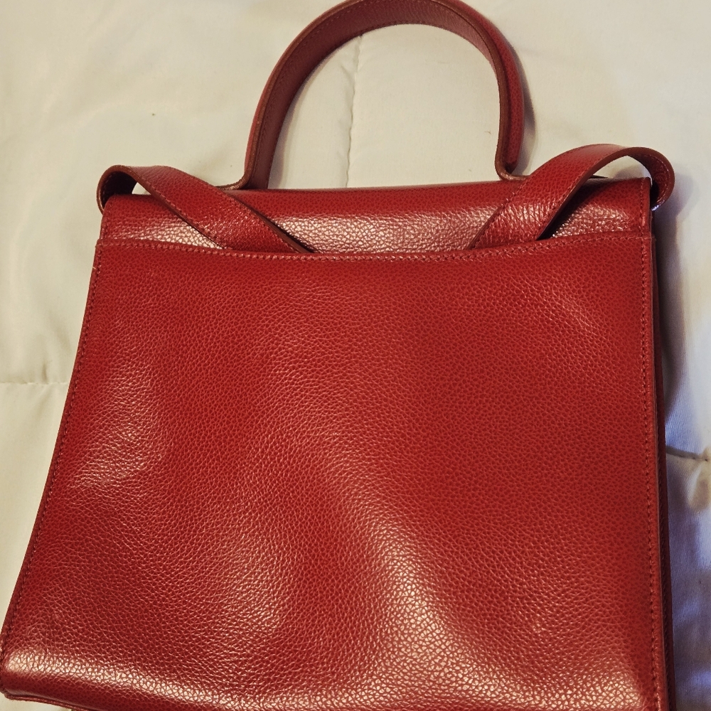 Vintage Coach Madison Biltmore 4417 Bordeaux Red Hand Bag Crossbody - Picture 8 of 16